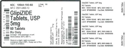 5mg 60ct (Label Glipizide Tabs 5mg Bpi(10544 193 60) Watson(0591 0460 10) Rev1)